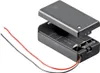 Goobay 9V Block Batteriehalter, Schwarz - lose Kabelenden, Produktbild-Vorschau 1