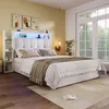A bedroom scene with a bed, nightstand, and window. Produktbild-Vorschau