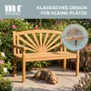 Gartenbank Teakholz 120 cm mit Motiv-Rückenlehne – massiv, Produktbild-Vorschau 8