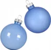 6er Set Glasbomben glatt matt blau 6cm Produktbild-Vorschau 2