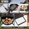 A collage of images showcasing the details and features of an outdoor pizza oven. Produktbild-Vorschau
