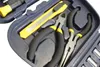 A close-up view of a tool kit with various tools inside. Produktbild-Vorschau