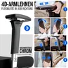 Collage of images demonstrating the features of an ergonomic office chair's armrests. Produktbild-Vorschau