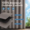 Outdoor Vorhang Extra Breit Leinenoptik Gardinen Produktbild-Vorschau 2