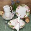 Ossia 6tlg Exotic Tearose Frühstücksset Steingut Teller Produktbild-Vorschau 3