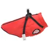Hundemantel mit Geschirr Wasserdicht Reflektierend Rot L44 Produktbild-Vorschau 4