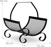 relaxdays Kaminholzkorb schwarz 33,0 x 38,0 x 40,0 cm Produktbild-Vorschau 4