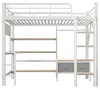 Hoogslaper 90 x 200 cm met bureau, planken, 2 stoffen Productafbeelding-voorbeeld 12
