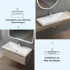doporro Lavabo Vasque Blanc 100cm à Encastrer Colossum01 Voir les images du produit 6