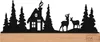UNUS Deko Aufsteller Haus im Wald mit Rehen in schwarz Produktbild-Vorschau 1
