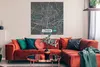 MuchoWow® Poster Stadtplan - Karte - Lünen - Blau - Produktbild-Vorschau 2