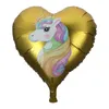 Folienballon Herz mit Einhorn Motiv 25cm 4er Set Rosa / Produktbild-Vorschau 5