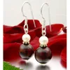 Ohrringe Ohrhänger Obsidian & Perlen Süßwasserperlen 925 Produktbild-Vorschau 2