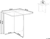 BELIANI Beistelltisch Blau Rauchglas 46 cm Hoch Quadratisch Produktbild-Vorschau 3