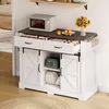 Isola da cucina Merax con piano di lavoro ribaltabile, Anteprima dell’immagine prodotto 8