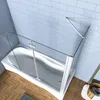 Duschspa 90x140cm 2-teilig Faltwand Weiß Badewannenaufsatz Produktbild-Vorschau 3