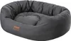 A dog bed is shown from a slightly elevated side angle. Voir les images du produit