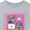 Pusheen - Tričko "Weekend Plans" pre dievčatá s krátkym Náhľad obrázku produktu 2
