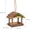 Relaxdays Vogelfutterhaus Holz, zum Aufhängen, HBT: 19 x 22 Produktbild-Vorschau 4