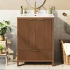 Mobiletto da bagno con lavabo in Vetroceramica, ripiani Anteprima dell’immagine prodotto 4