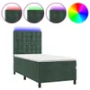 Boxspringbett mit Matratze & LED Dunkelgrün 90x200 cm Samt Produktbild-Vorschau 1