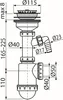 Alcadrain Spülbeckensiphon mit einem Edelstahlgitter DN 115 Produktbild-Vorschau 2