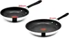 Two frying pans of different sizes are shown on a white background. Produktbild-Vorschau