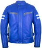 Herren Retro Motorrad Lederjacke mit Protektoren Biker Produktbild-Vorschau 1