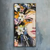 Wanduhr Uhr Wandbild Leinwand 30x60 Malerei Abstrakte Produktbild-Vorschau 2
