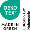 A certification logo with text. Produktbild-Vorschau