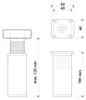 8er Set sossai moderne Möbelfüße in Inox 100mm Produktbild-Vorschau 5