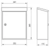 DECAYEUX PICARDIE 4 Briefkasten dunkelbeige RAL 1035, Produktbild-Vorschau 2