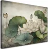 Toile végétale Fleurs de lys 120x80 Feeby Vert Image pour Voir les images du produit 1