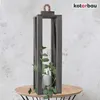 KOTARBAU® Dřevěná lucerna Grey 13,5 x 13,5 x 42 cm Zahradní Náhled obrázku produktu 2