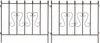 Schmuckzaun Metallzaun Gartenzaun 72x67 cm Zaunelemente 2er Produktbild-Vorschau 1