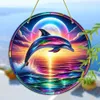 GKA XL Sonnenfänger Delfin bunt 20 cm Buntglas Lichtfänger Produktbild-Vorschau 2