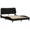 CLORIS Bettgestell mit Kopfteil Schwarz 120x200 cm Stoff Produktbild-Vorschau 2