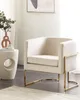 BELIANI Sessel Hellbeige Polsterbezug aus Samtstoff mit Produktbild-Vorschau 2