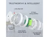 An exploded view diagram of a smoke detector, showing its internal components and features. Produktbild-Vorschau