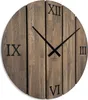 FLEXISTYLE Wanduhr XXL groß Solid Oak wanduhr Eiche Produktbild-Vorschau 1