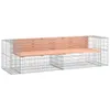 vidaXL Gartenbank aus Gabionen 244x71x65,5 cm Massivholz Produktbild-Vorschau 1