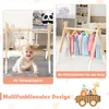 COSTWAY Arche de jeu en bois pour bébé, Trapèze de jeu Voir les images du produit 5