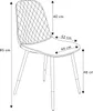 Velurová židle obývací židle jídelní židle křeslo 44x52x85 Náhled obrázku produktu 5