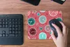 MuchoWow® Mauspad Mousepad Uhr - Rosa - Muster - Sterne Produktbild-Vorschau 4