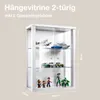 K-Möbel Hängevitrine Glas in Weiss (80x60x25 cm) mit 2 Produktbild-Vorschau 2