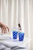 Handgeblazen Kristallglas Karaffe Vase mit Platinrand - Produktbild-Vorschau 4