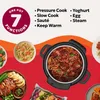 A collage of food dishes and a multi-cooker, with text highlighting its functions. Anteprima dell’immagine prodotto