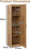 KOMFOTTEU 4 Etagen Hochschrank mit Metallgriff & Produktbild-Vorschau 7