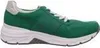 A side view of a green sneaker with a white sole. Produktbild-Vorschau