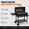 Kohlegrill, Grillwagen, mit Deckel, Thermometer und Kamin, Produktbild-Vorschau 5